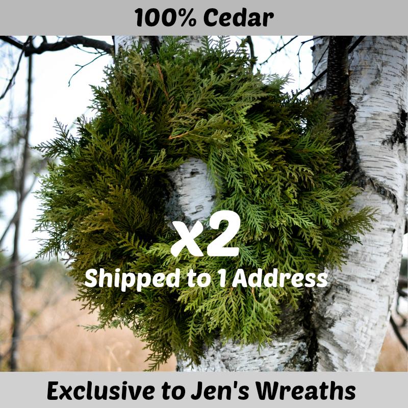 Cedar Wreath PAIR - 18 inch   ($30.00 each with this Deal)